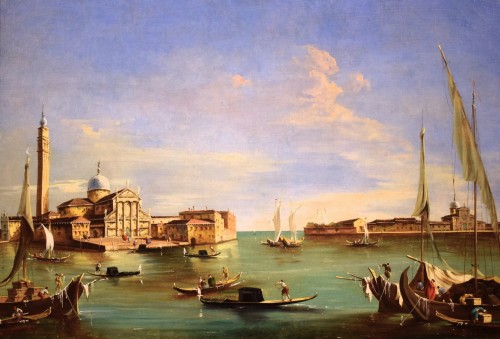 Venice, the Island of San Giorgio - Italy 19th century - Paintings & Drawings Style Restauration - Charles X